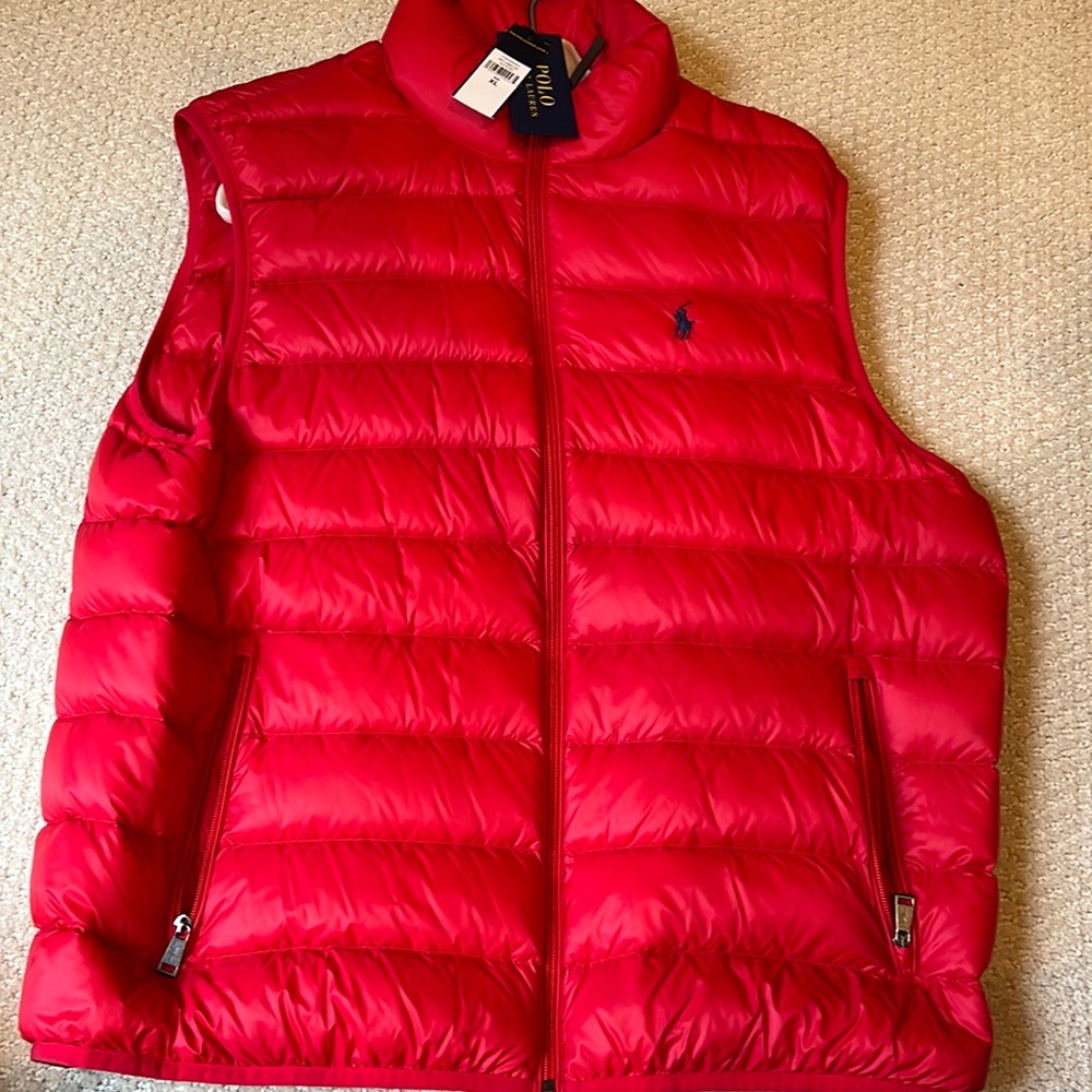 Polo by Ralph Lauren Red Quilted Puffer Vest